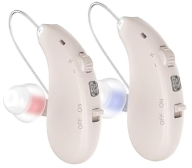 Amplificador Auditivo Recargable, Retroauricular, Amplificador de Sonido RIC, Izquierda y Derecha, Uso Sencillo, Invisible, Manual Español, 6 Canales, Cancelación de Ruido, GM-363