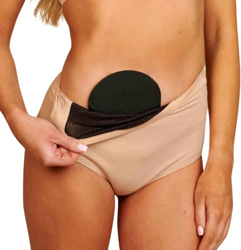 SIIL Ropa interior de ostomía para mujer, fundas para bolsas de ostomía con bolsillo para estoma, antifugas, súper absorbente, para colostomía e ileostomía (M)