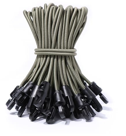 JunGG Spanngummi mit Haken 12 Stück, Expander mit Haken 15 cm, Planenspanner Gummispanner mit Haken für Planenbefestigung Zelt Camping