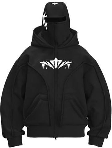 Cagoule à capuche pour homme 2025 en polaire à double capuche avec fermeture éclair intégrale coupe-vent pour entraînement athlétique, sweat à capuche à fermeture éclair pour homme, sweat à capuche