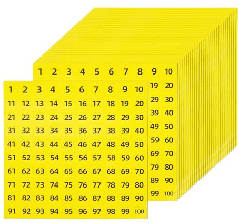 PATIKIL 1 till 100 nummerklistermärken, 30 st 0,4 tum vinyl på varandra följande numrerade klistermärke självhäftande fyrkantiga etiketter för lager förvaringslådor skåp organiserar inomhus utomhus