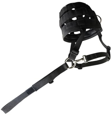 Zeizafa Museruola Ventilata da Pascolo con Cavezze per Cavallo Staccabili Attaccate Protezione per La Bocca con Reti Sicurezza Migliorate Attrezzatura per Cavallo Resistente Strappo