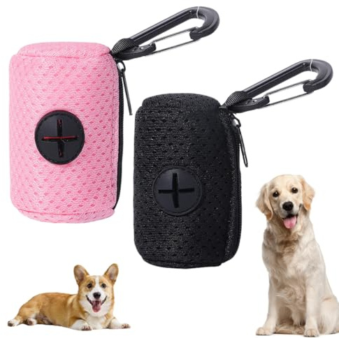 LAKJUOZ 2 Piezas Dispensador Bolsas Caca Perro Porta Bolsas Caca Perro Porta Sacos De Excrementos Soporte Para Sacos Can Portátil Dispensador De Contenedores Para Excrementos Para Exteriores