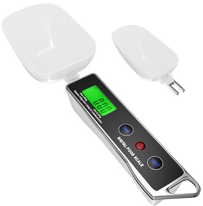 Bilancia a cucchiaio digitale - Misuratore di peso da 13x3 cm, Contatore di capacità da 500 g ad alta precisione, Dispositivo di misurazione culinaria con display a schermo chiaro | Calcolo preciso de