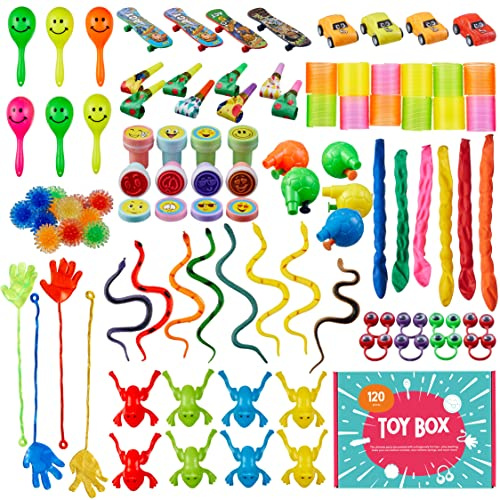 THE TWIDDLERS 120-Teiliges Kindergeburtstag Spielzeugset für Mädchen & Jungen - Mitgebsel, Mitbringsel, Gastgeschenke, Piñata Füllung