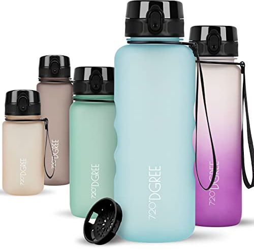720°DGREE Botella Agua 1,5 Litros “uberBottle“ - Tamiz-Fruta, softTouch - Sin BPA, Prueba de Fuga, Reutilizable, Antigoteo - XL Cantimplora, Water Bottle ideal para Fitness, Gimnasio, Deporte, Outdoor