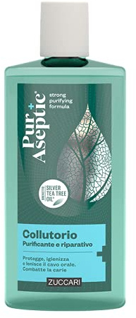 ZUCCARI PURASEPTIC - Collutorio Purificante e Riparativo 250ml con Silver Tea Tree Oil
