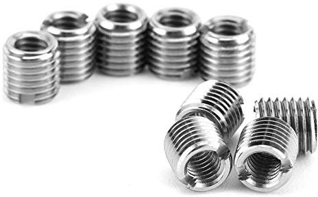 10 tuercas reductoras, rosca interior M4 x 0,7 y M6 x 0,75 6 mm, rosca exterior de acero inoxidable, reparación de tuercas roscadas, juego de conversión de herramientas de reparación