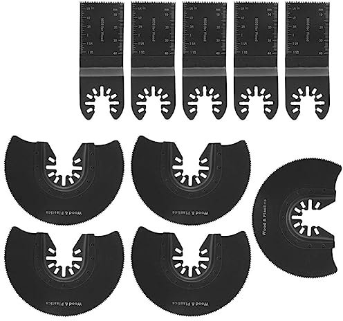 Juego de Hojas de Sierra Oscilante de 10 Piezas, Kit de Hoja de Sierra Multiherramienta Accesorios de Herramienta Oscilante Herramienta Multifunción de Liberación Rápida Oscilante