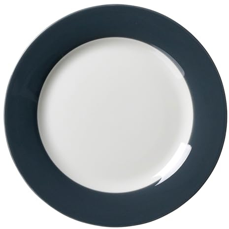 Ritzenhoff & Breker Doppio Dessertteller, 1 Stück, Kuchenteller, Frühstücksteller, Porzellan, Anthrazit, Ø 20 cm, 430202