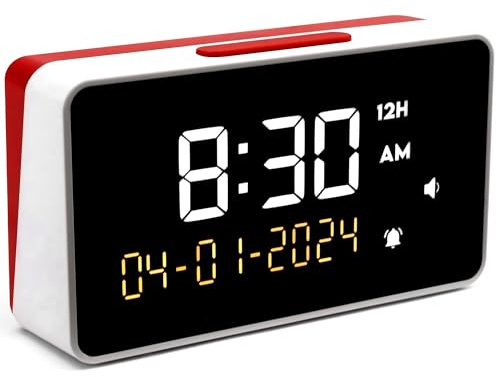 Top Life Talking Clock - Extra Loud Time and Date - for Elderly, Dementia, Hearing or Visually Impaired Seniors - Easy to Use Speaking Help - Clear Neutral Male Voice