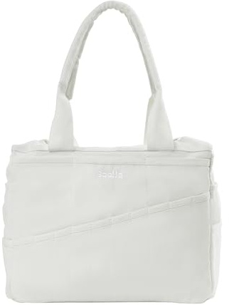 Soolla Studio Bag: Art Supply Storage Organizer & Pottery Tool Tote, Washable Craft, Knitting Yarn, Crochet Project, 30 Pockets, 15+ Canvas Colors, Artist Bag for Adults (Porcelain White)