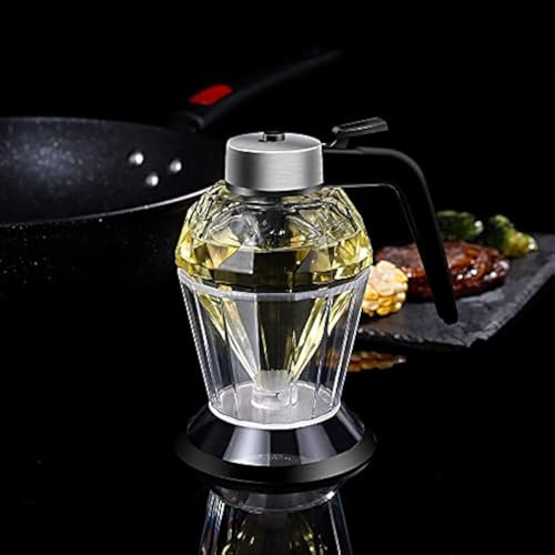 TEMU-SC Dispensador de Miel y Jarabe 200ML - Hermoso Tarro de Cristal Con Soporte de Vidrio