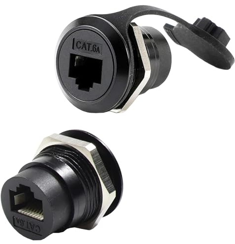 PENGLIN 2 Stück RJ45 CAT6A Geschirmte Buchse zu Buchse Adapter