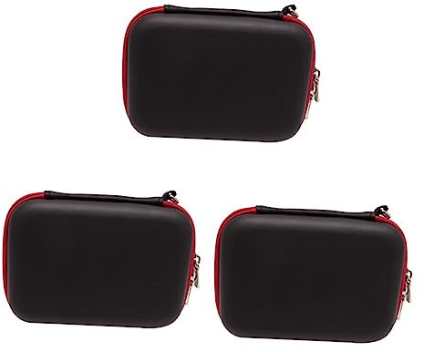 jojofuny 3St Elektronik Tragetasche durchsichtiger Lippenstifthalter Schlüsselanhänger kleine Tragetasche USB Stick Tasche Cable Organizer Cable Bag Reisetasche für kleine Elektronik Black