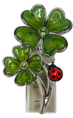Bath and Body Works Lucky Clover Shamrock Lady Bug Adjustable Wallflowers Scent Control Fragrance Nightlight Plug