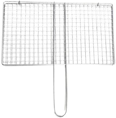 Genérico Panier à grill, pinces en acier inoxydable, panier cuisine barbecue pour extérieur viande, poulet, poisson, cuisine extérieure, pêche, rôtissoire