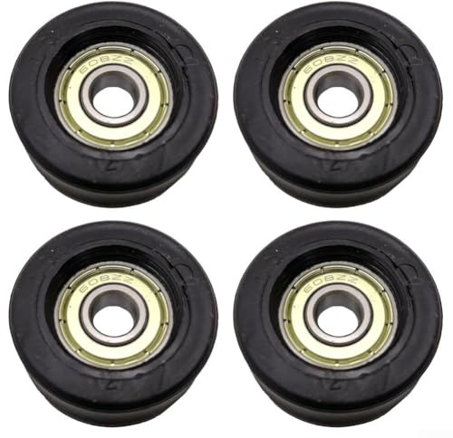 Besttoolifes Ruedas de asiento para máquina de remo con rodamientos, piezas de repuesto de equipo de fitness de 35.5 mm para máquinas de remo y bicicletas estáticas, paquete de 4, color negro