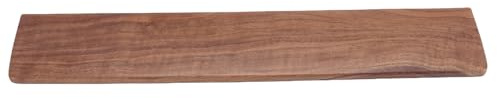 Bonbela 44 Cm Svart valnötsträ Tangentbord Handledsstöd, Ergonomisk Halkfri Handstödsdyna med Strukturerad Botten, för 104 Tangenter Tangentbord