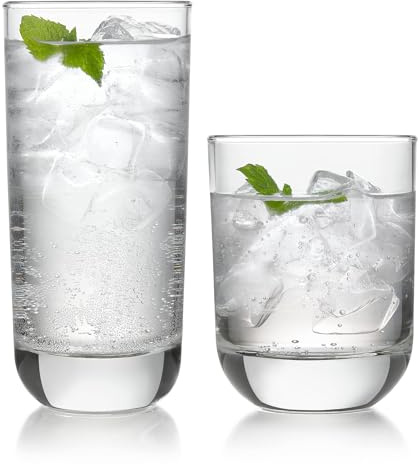 Libbey Polaris Drinking Glasses And Tumblers, Set Of 16