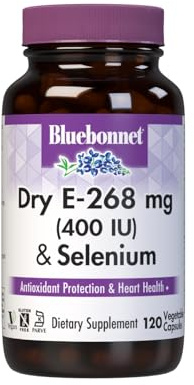 BlueBonnet Dry E-400 IU Plus Selenium Vegetarian Capsules, 120 Count, White