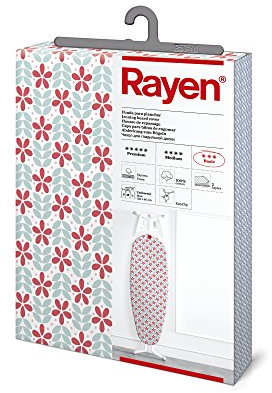 Rayen | Funda Tabla de Planchar Universal | Funda de Planchar Ajuste EasyClip | 2 capas: Espuma y tejido 100% Algodón | Gama Basic | Medida: 130 x 47 cm | Estampado