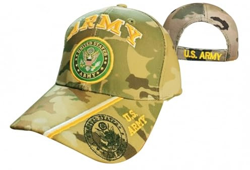 Officially Licensed United States Army Embroidered Camo Baseball Cap