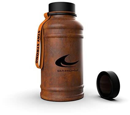 Daikoku - Bouteille d'Eau en Acier Inoxydable 1,3L | Étanche | Isolation Thermique à Double Paroi | Parfaite pour la Gym, la Randonnée et les Voyages | Orange