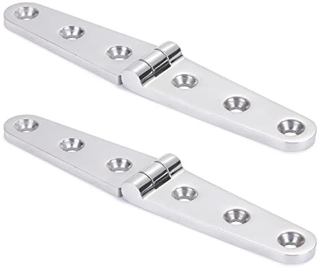9Tong hochglanzpoliert Stahltür Schrankscharniere rostfreier Stahl Scharnier für Marineboot SUS316 152.5mm x 28mm 2stück