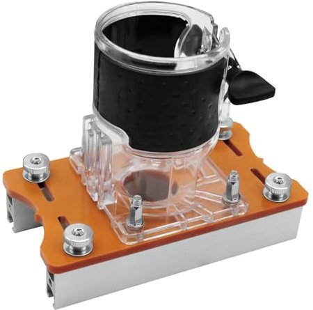 Dpofirs Base de enrutador de madera, compacta 2 en 1, aleación de aluminio, adecuada para madera, plástico y más