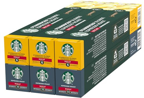 STARBUCKS Explorer Pack de Cafés Descafeinados de Nespresso, Cápsulas de Café 6 x 10 (60 Cápsulas) - Exclusivo en Amazon