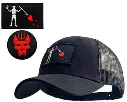 Herr och dam Seal Team taktisk baseballkeps snapback töjbar hatt löpning/fiskesvart + 2 lapp, 1, L