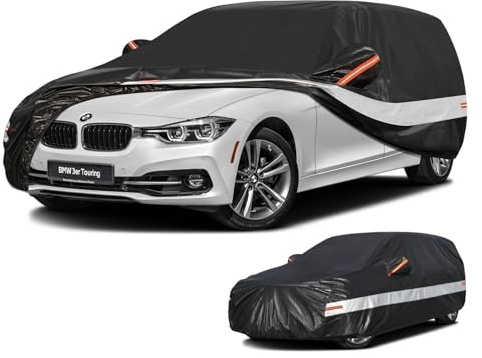 Holthly Funda Coche Exterior para BMW Serie 3 Touring(2005-2025),Funda Coche 10 Capas de Protección,Cubre Coche 100% Impermeable,Antipolvo,Cortaviento,Impermeable a la Lluvia,Protección UV.
