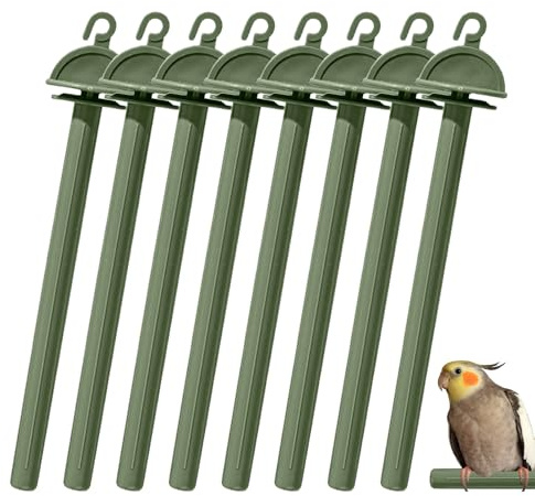 Niesel Stand de Perche pour Oiseaux, Danse de - 8X Bird Cage Poccone Stand,Exercice de Formation, Jouets moulus pour Petits Amis, perruches, tourtereaux, Conure