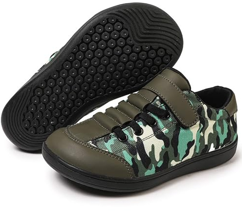 ZEPYFXIT Chaussures Enfant Garçon Fille Barefoot Shoes Kids Basket Scratch Minimalistes Respirant Large Pieds Nus Légères Antidérapant(Vert-Noir,31 EU)