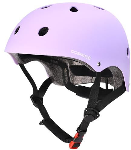 Helmet for Bicycle Scooter Roller Skate Inline Skating Rollerblading, Adjustable and Multi-Sport for Skate Scooter, 3 Sizes for Adult Youth (Purple, Small)