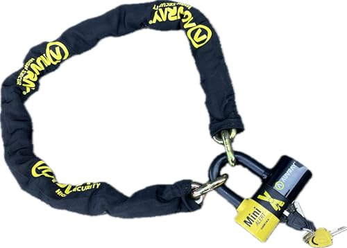 AUVRAY - Kit antivol moto XTREM MINI ALERT + Chaîne XTREM Droite 140cm - Certifié ART 4329 & SRA - Niveau 10/10 - Alarme 120 dB - Recommandé par les Assureurs - Haute sécurité - Garantie 10 ans