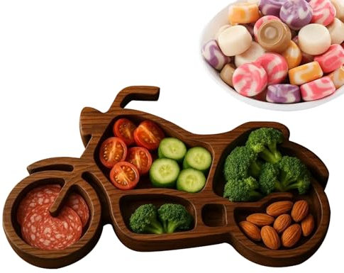 Generisch Planche en bois pour plateaux à charcuterie, plateau de service, plateau à fromage, forme de véhicule, moto, tracteur, décoration d'intérieur, plateau à fruits pour viande, pain