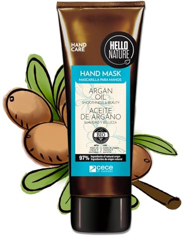 P-Beauty Naturkosmetik handmask med arganolja och E-vitamin – vegansk rik handvård för torra händer – intensiv fukt och regenerering – handkräm utan parabener och silikoner (1 x 75 ml)