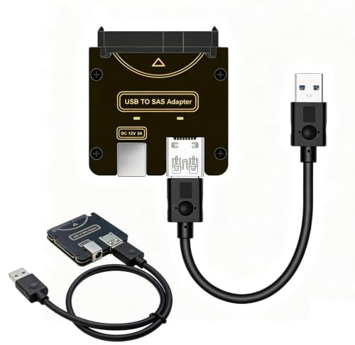 Adaptador de USB 3.0 a SAS para discos duros SAS de 2,5/3,5 pulgadas a USB
