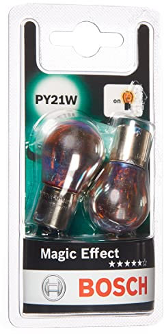 Bosch PY21W Magic Effect Lámparas para vehículos, 12 V 21 W BAU15s, Lámparas x2