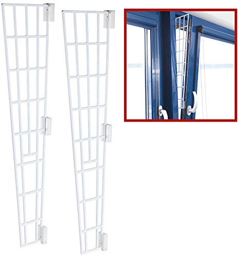 Trixie Lot de 2 Grille de protection Fenêtre oscillo-battante Plastique Partie latérale, 62 x 16/7 cm, Blanc