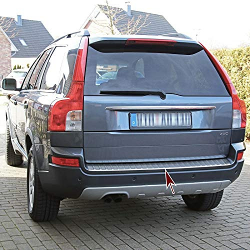 Recambo | Protector de Parachoques trasero | Compatible con Volvo XC90 I | 2002 2014 | Acero Inoxidable Mate | Protección borde de carga