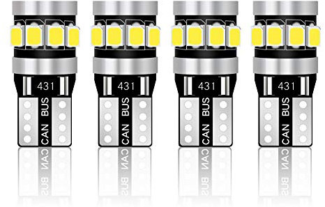 4pcs lampadine W5W t10 led canbus luce targa 6000k no error Auto Lampada 194 168 12 Leds 2835SMD 12V per luce di posizione,Interior Segnale, Cupola, Cruscotto Bianco