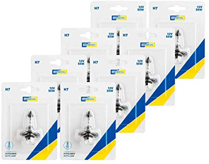 8x cartechnic H7 12V 55W PX26d Halogen Glühbirnen Lampen Scheinwerferlampen Blisterverpackung