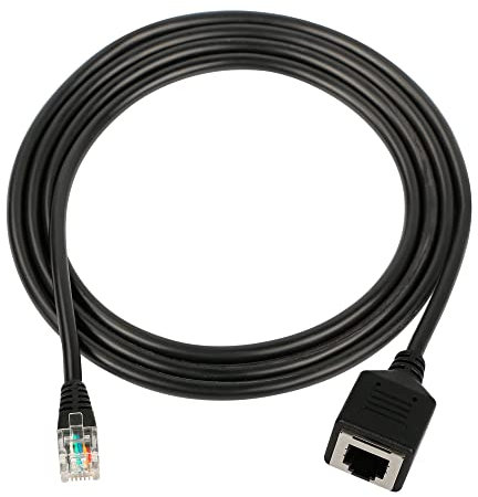 CERRXIAN câble d'extension 5FT RJ12, câble téléphonique 6P6C mâle à femelle pour téléphone numérique, fax, modem DSL