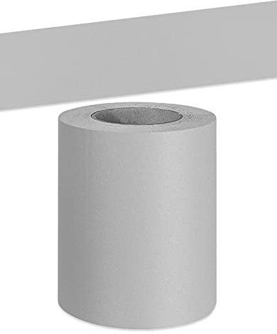 VisitRyl Self-Adhesive Wallpaper Border for Living Room Kitchen Bathroom Removable Waterproof Floor Strip PVC Decorative Border Light Grey Matte 10 cm x 500 cm