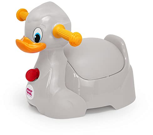 OKBABY Quack Töpfchen für Kinder mit ergonomischem Sitz, in Form von Ente - Grau