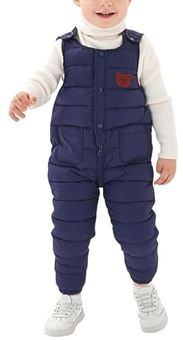 Runstarshow Winter Trousers Kids Snow Pants Toddler Snowsuit Snow Bib Ski Pants Padded Warm Overalls Dungarees Jumpsuit Snow Suits Winter Clothes for Unisex Toddlers Kids Aged 6 Months-5 Years