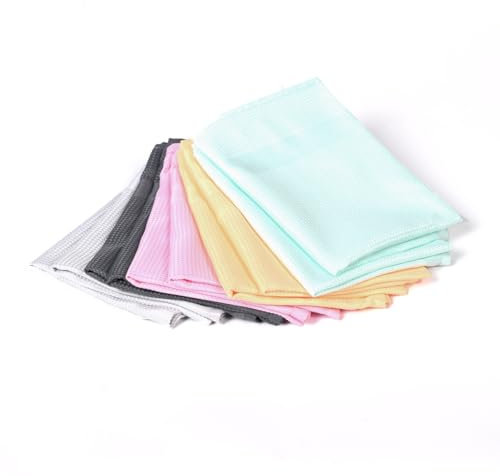 SECEN LONDON Microfibre Cleaning Cloth Pack of 10, Highly Absorbent Cleaning Supplies, Premium Lint Free Cleaning Cloths, Cleaning Rags for House, Kitchen, Car Care (15,7''x23,5''),5 Color Assorted